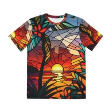 All Over Print T Shirt Unisex Adult Hawaiian Tropical Surf Beach Floral Aloha