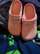 New Solid Pink Color Clogs Comfort Heel Non Slip Unisex See Pics For Size  1PR