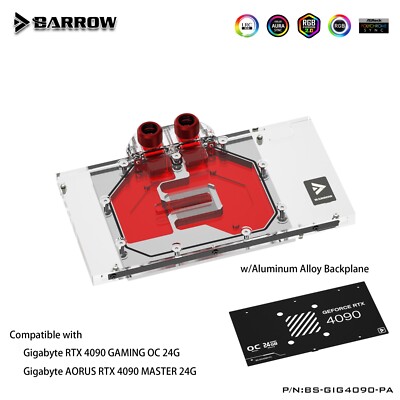 Barrow GPU Water Block for Gigabyte AORUS RTX 4090 MASTER 24G/RTX