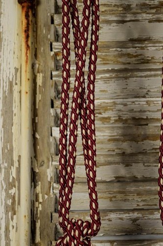SET 4 Vintage French Rope & Tassel Burgundy Chateau Curtain Tie / Hold Backs - Picture 16 of 21