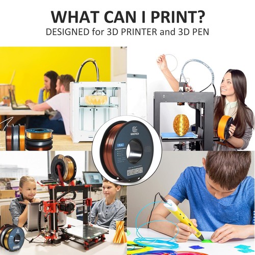 Geeetech Silk PLA filamento stampante 3D 1 kg 1,75 mm finitura seta rame lucido - Foto 6 di 8