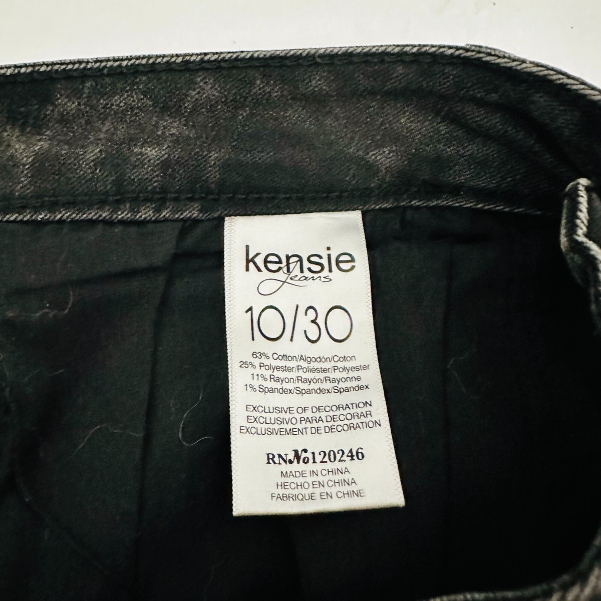 KENSIE EMBELLISHED PEARL SPARKLY BLACK JEANS SZ 10/30 | eBay