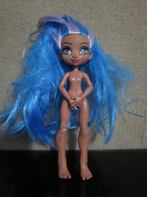 Mattel Cave Club Doll Tella Nude 2020 Articulated Figure Blue Purple Hair