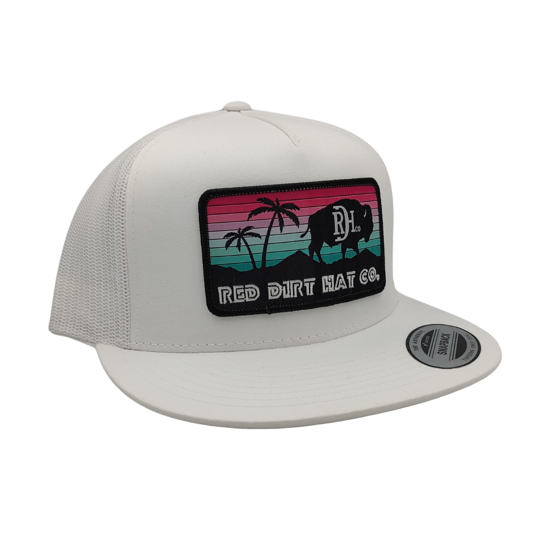 Red Dirt Hat Co. Miami Vice Classic White Trucker Cap RDHC-324 | eBay