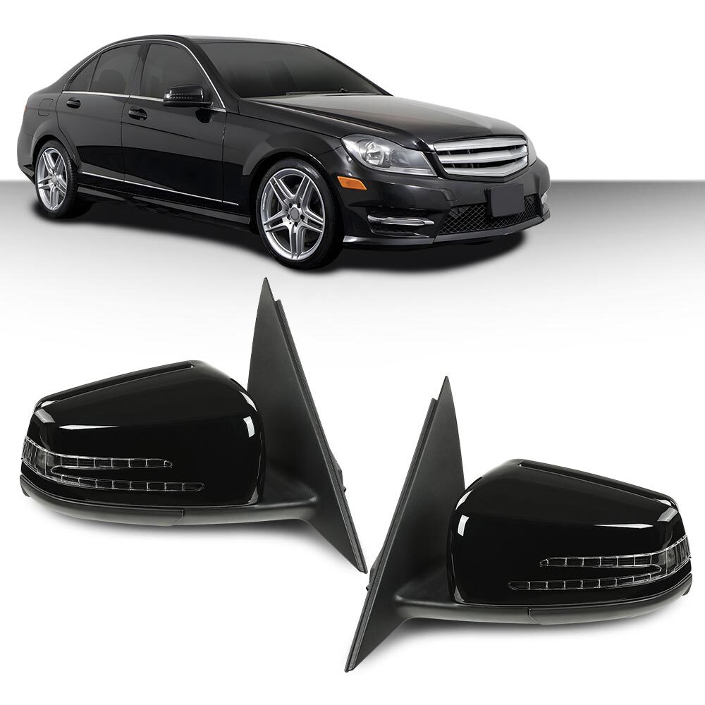 Fit For 08-2013 Mercedes Benz C Class W204 C200 C180 C300 Rear View Mirror LH RH