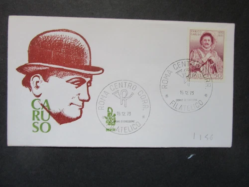 1973 FDC ITALY REPUBLIC CENTENARY OF THE BIRTH OF ENRICO CARUSO (P1156)