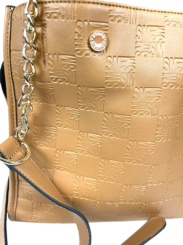 Steve Madden Embossed Satchel Bag with Crossbody Option in Bjeanneee True Cognac - Bild 5 von 12