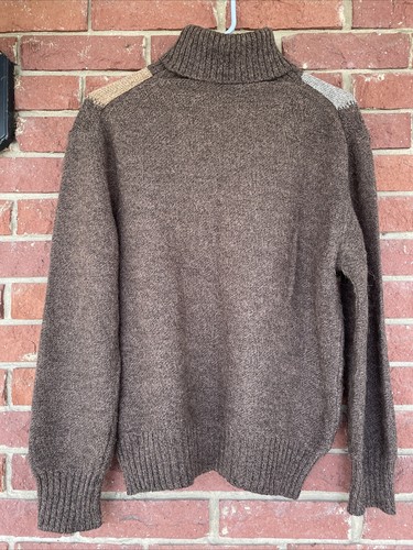 Vintage Turtleneck Sweater Women Size M Wool Alpaca Frost Bros Italy Earth Tones - Picture 6 of 9