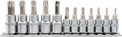 Torx Steckschlüssel Einsatz 12tlg CrV Nuss Bit Satz Yato T8-T55 1/4 3/8 Bohrung 