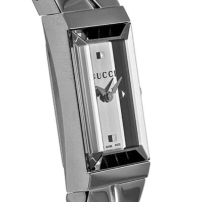 Gucci YA147501 G-Frame Silver Mirror Dial Quartz Watch + Gucci YA147501 G-Frame Silver Mirror Dial Quartz Watch +
