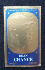 1965 Topps Embossed Baseball Card #66 DEAN CHANCE Angels VG