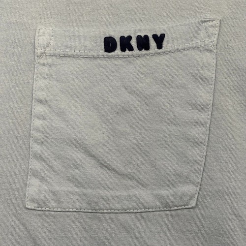 DKNY Boys T-Shirt Ombre White Blue Short Sleeve Crew Neck Pocket Logo Size XL - Picture 6 of 11