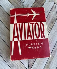 The US Playing Card Co AVIATOR Poker Size Playing Cards Vintage USA Complete