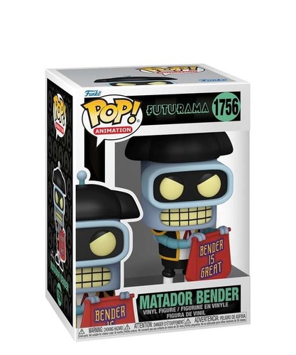 Funko POP! Animation - Futurama - Matador Bender #1756 Vinyl Figure 10cm - Foto 2 di 2