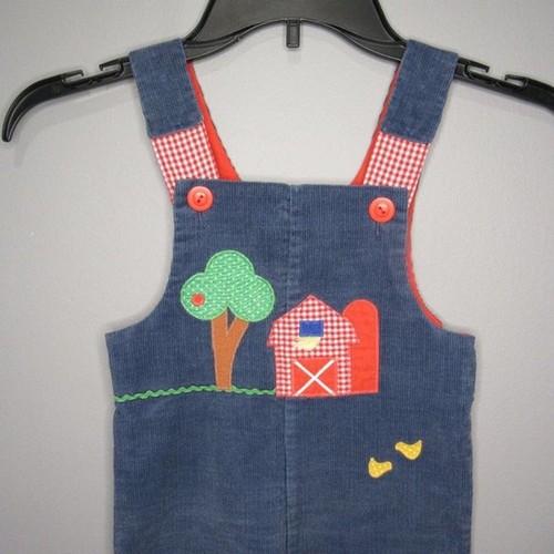 VTG Bibs Corduroy Overalls Coveralls Farm Barn Toddler Western Sylvia Whyte