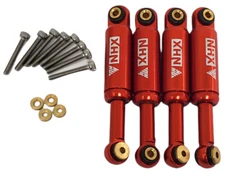 NHX RC Aluminum Shocks with Built-in Shock Spring Set (4pcs) Red : SCX24