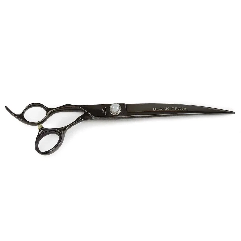 Left Hand Black Pearl Grooming Shears Titanium Coated Pro True Lefty Dog Cat - Image 4 of 4