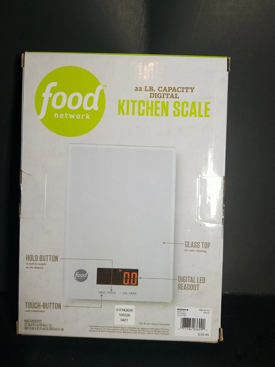 Food Network Digital Kitchen Scale - White