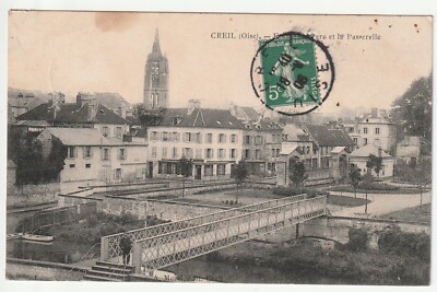 CREIL - Oise - CPA 60 - der Park und die Brücke