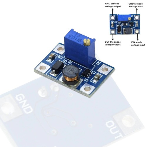 DC-DC SX1308 Step-UP Adjustable 2A Step Up Boost Converter 2-24V to 2-28V - Imagen 6 de 6