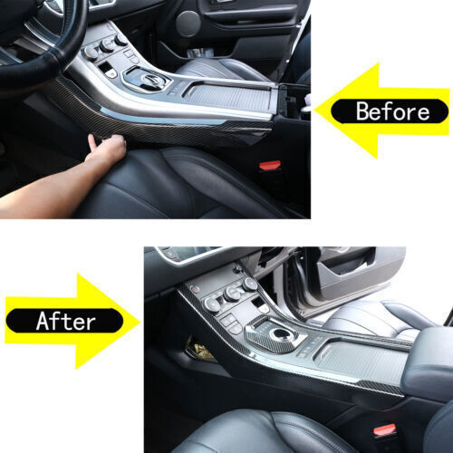 For LR Range Rover Evoque 12-18 Carbon Fiber ABS Central Control Side Cover - Picture 11 of 12