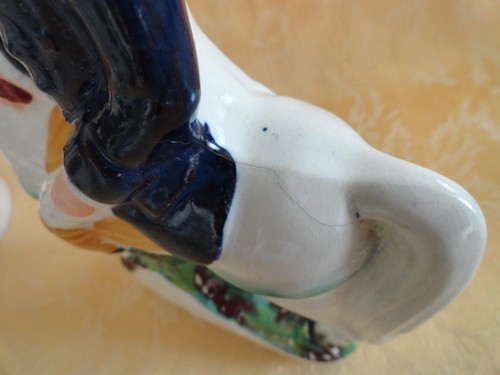 Pair Antique Staffordshire England Dick Turpin & Tom King Equestrian Figurines - Picture 19 of 21