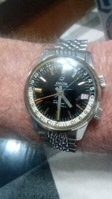 vintage Enicar automatic watch Sherpajet Seapearl