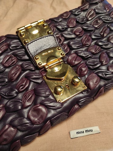 Pochette Miu Miu Donna | Mini borsa in Nappa Matelassé Argento — Pdenna