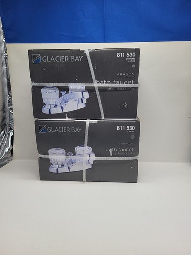 2 GLACIER BAY Aragon Bath Faucet 811 530 CHROME NIB FACTORY SEALED  - Picture 1 of 7