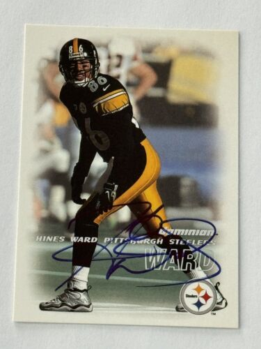Hines Ward 2000 Fleer Skybox authentisch signiert Autogramm Autokarte Pitts Steelers - Bild 1 von 3