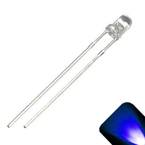 20 x LED 3mm Blau Ultra Hell Wasser Klar Rund Top LEDs Licht Lampe RC Auto Mod - Bild 1 von 3