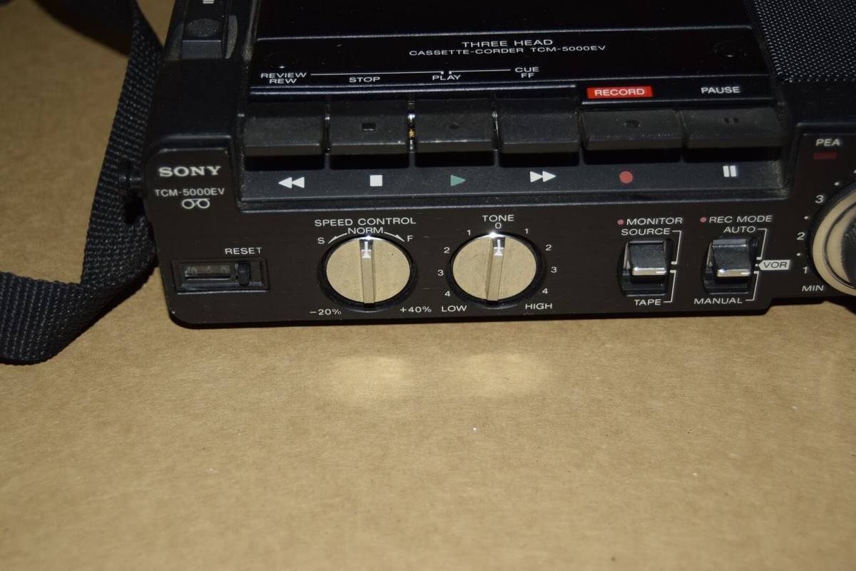 Sony Pressman TCM-5000EV Desktop Cassette Voice Recorder for