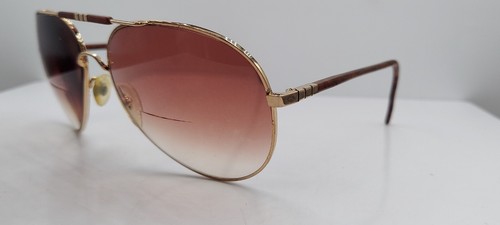 Vintage Charisma Sport 2 Brown Gold Pilot Metal Sunglasses FRAMES ONLY - Imagen 2 de 7
