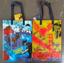 Set of 2 NWT Trader Joe’s SAN FRANCISCO/NOR CAL Reusable Shopping Bag FREE SHIP