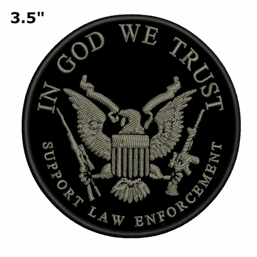 IN GOD WE TRUST - SUPPORT LAW ENFORCEMENT Car Truck Window Bumper Sticker Decal