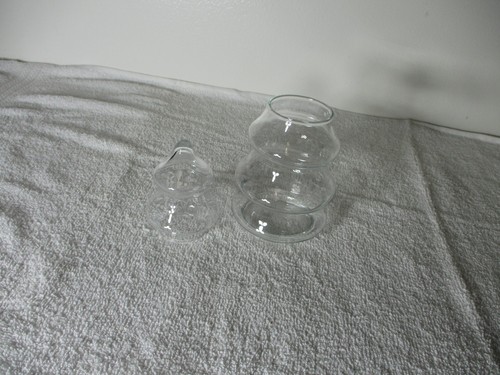 Vtg Clear Glass 5 Tiered Christmas Tree Apothecary Jar Canister 8" - Picture 3 of 7
