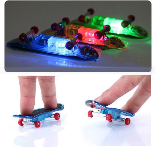 Funny LED Finger Board Mini Colorful Skateboard Boy Kids Children Xmas Toy Gifts - Picture 3 of 8