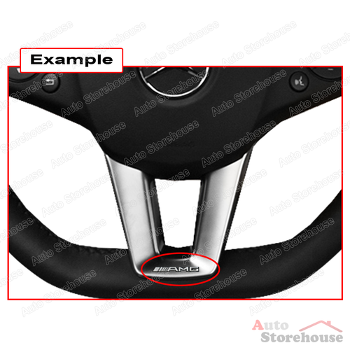 2x AMG Badge for Steering Wheel or Speaker - Small Metal Chrome Car Emblem - Picture 7 of 7