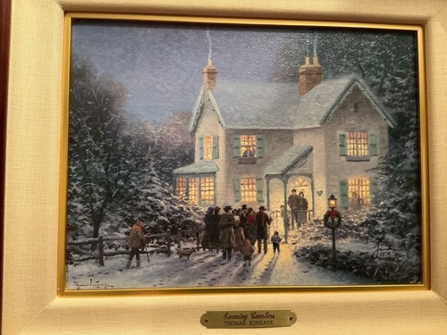 Thomas Kinkade ~ Evening Carolers, LE gerahmt #1879/1960 sn Leinwand mit Echtheitszertifikat - Bild 2 von 13