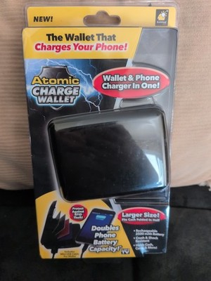 ATOMIC CHARGE WALLET - Wallet & Phone Charger  in One -As Seen On TV- SEALED