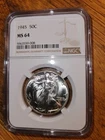 1945   Walking Liberty Half Dollar   NGC MS 64