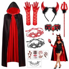 Halloween Devil Costumes for Women: 12PCS Halloween Demon Vampire Cape set
