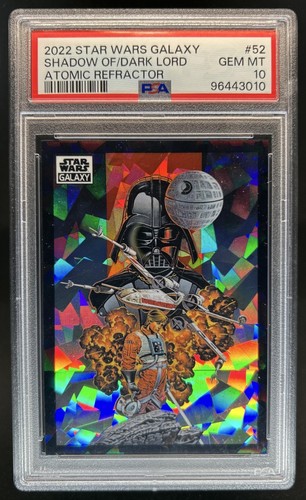 2022 Topps Star Wars Galaxy The Shadow of Dark Lord Refractor Atomic /150 PSA 10
