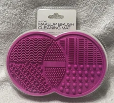 Makeup Brush Cleaning Mat, Silicone Makeup Brush Cleaning Mat, Pink Make up ...