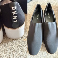 DKNY Robert Stretch Platform Slip On Shoe Women  s Size 10 Black Comfy New