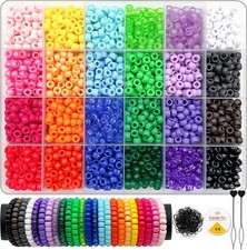 2400Pcs Multi-Color Pony Beads for Jewelry Making and Craft Projects