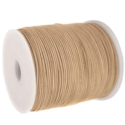 ESNADO Cavo Cuoio (Da 0,33 €/ M) Rotondo 1 Mm. Natur. Cinturino Pelle. Lungo: a Scelta