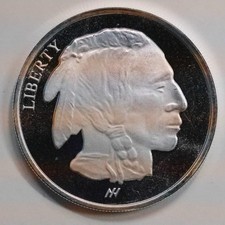 1 oz .999 Fine Silver - Asahi Buffalo Round 82.99 per troy oz