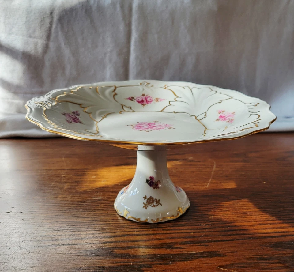 De colección 1949-1969 República Democrática Alemana Reichenbach Pedestal Soporte para Pasteles Foto 2 de 4