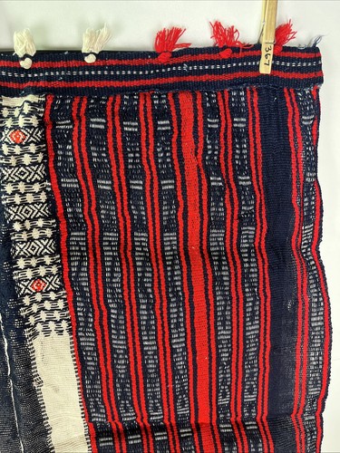 Tela textil vintage MCM Kelim Filipinas provincia norteña de Luzón 58" - Imagen 3 de 11